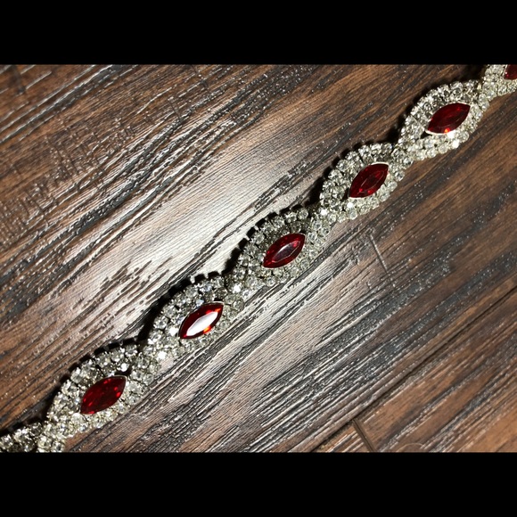 Silver & Red Bracelet - Picture 2 of 5